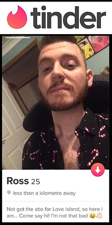 Screenshot of Ross's Tinder profile