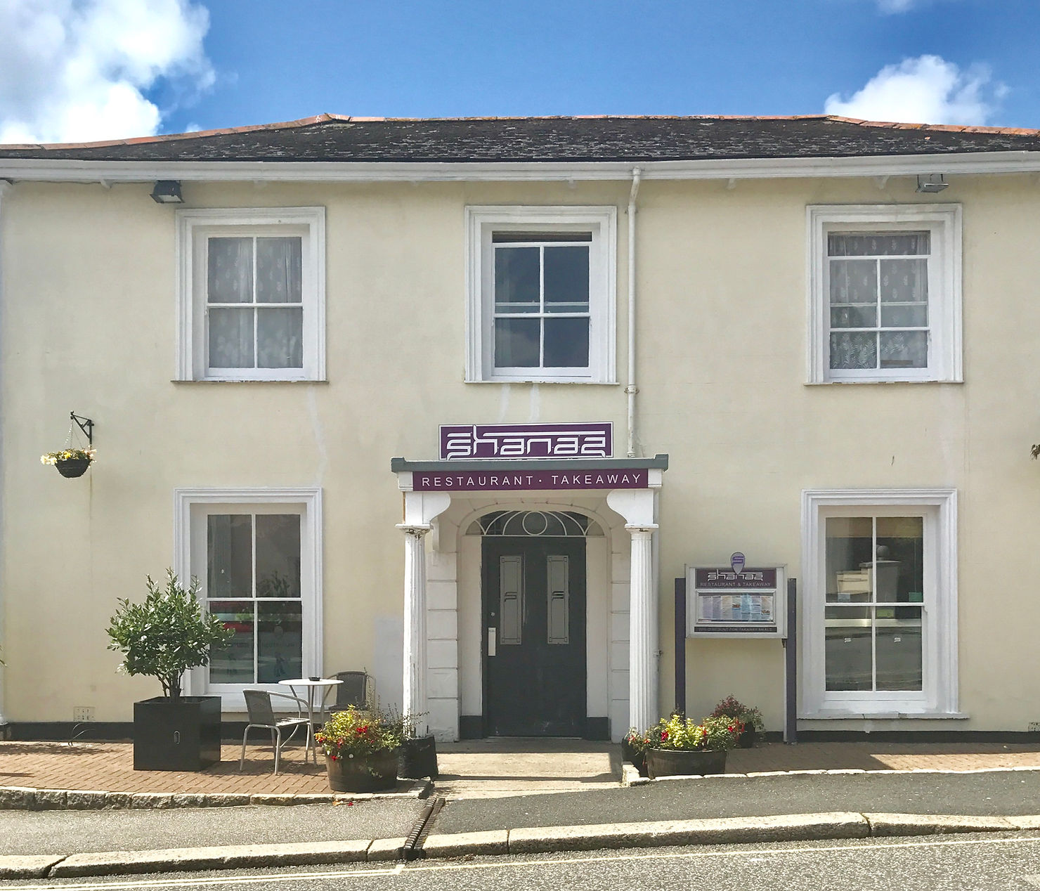 View of the Shanaz restaurant from outside