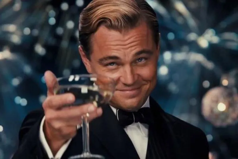 Leonardo Dicaprio meme where he is holding up a glass and cheers'ing